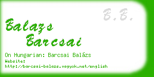 balazs barcsai business card